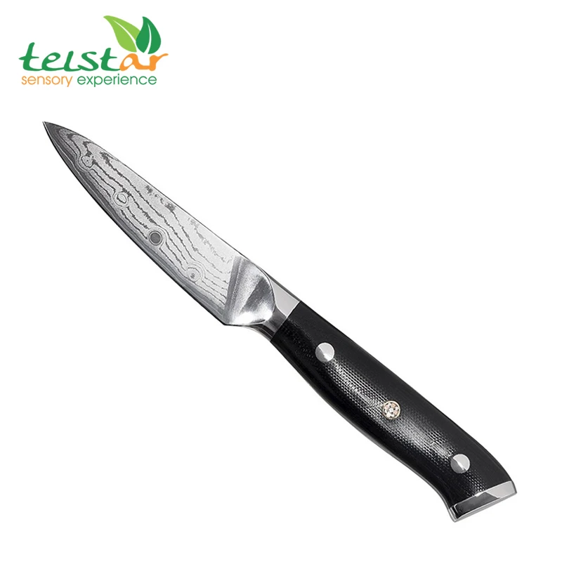 

3.5 inch Paring Knife Japanese Damascus 67-Layers High Carbon VG10 Steel Kitchen Peeling Knives Sharp G10 Handle Cutting