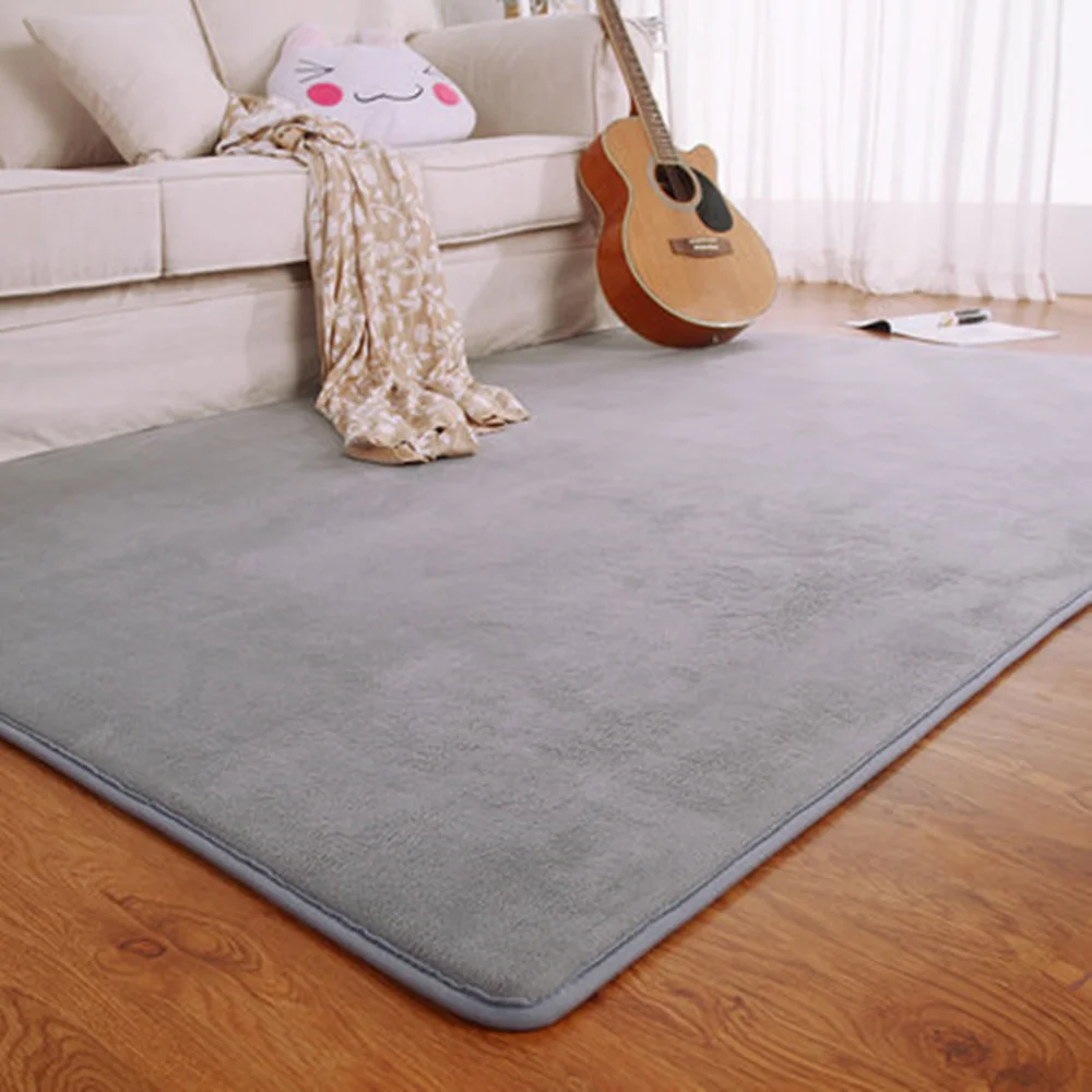 Us 20 14 41 Off Modern Solid Fashion Memory Foam Large Floor Mat Outdoor Area Rug Bedroom Hallway Smooth Rugs Mats Carpet For Living Room In Carpet