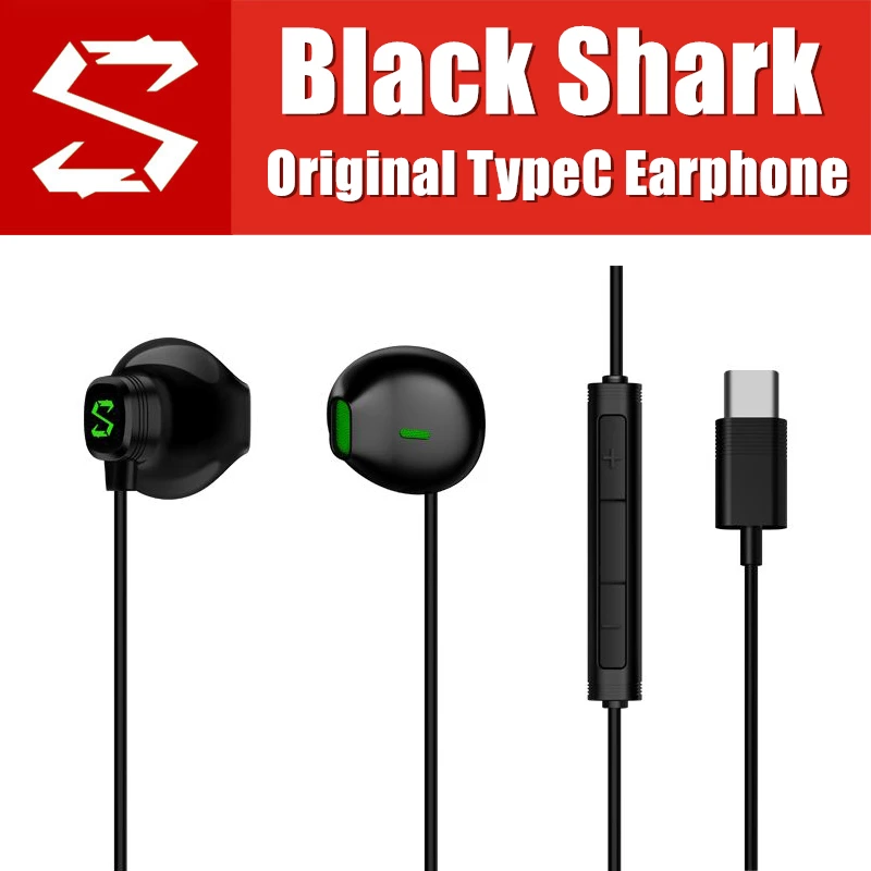 Type C Earphones Original Black Shark In Ear Professional Game Headset