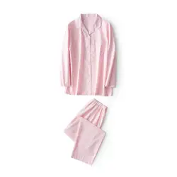 Высокая Качественный 100% хлопок Striola Для женщин мужские Пижамные наборы повседневная пижама костюм пары пижама с длинными рукавами Пижама