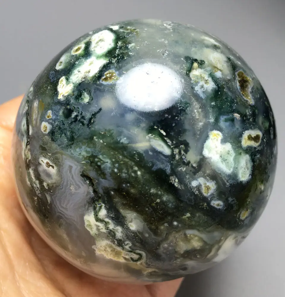 

333g NATURAL OCEAN JASPER QUARTZ CRYSTAL BALL HEALING ramadan gifts