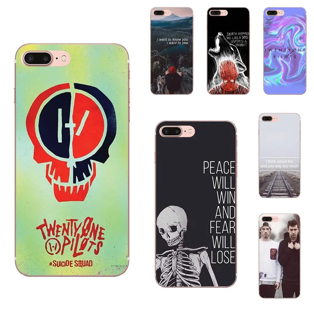 

Coque Cell Phone Case Shell Transparent TPU For Xiaomi Redmi Mi Note 7 8 9 SE Pro Lite Go Play Music Band Twenty One 21 Pilots