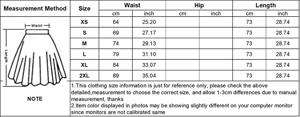 73cmPleatedskirtssize