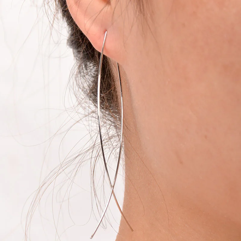Серьги гвоздики женские длинные золотистого цвета в стиле панк|fashion stud earrings|stud