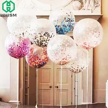 WHISM 5 шт. большой воздушный шар с блестками Свадебный баллон гелия надувные прозрачные латексные воздушные шары украшения для вечеринки на день рождения вечерние украшения