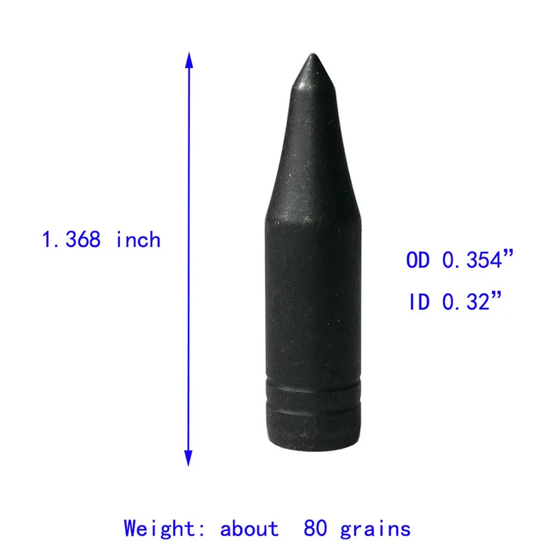 Billige 24 50 stücke Bogenschießen Ziel Pfeilspitze Fit 8mm Pfeil Welle Pfeil Spitze Punkt Broadhead Verbindung Recurve Bogen Jagd Verrußung zubehör