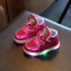 Модные детская обувь с подсветкой беговые кроссовки для мальчиков обувь для девочек детские мигающие огни новые кроссовки Малыш