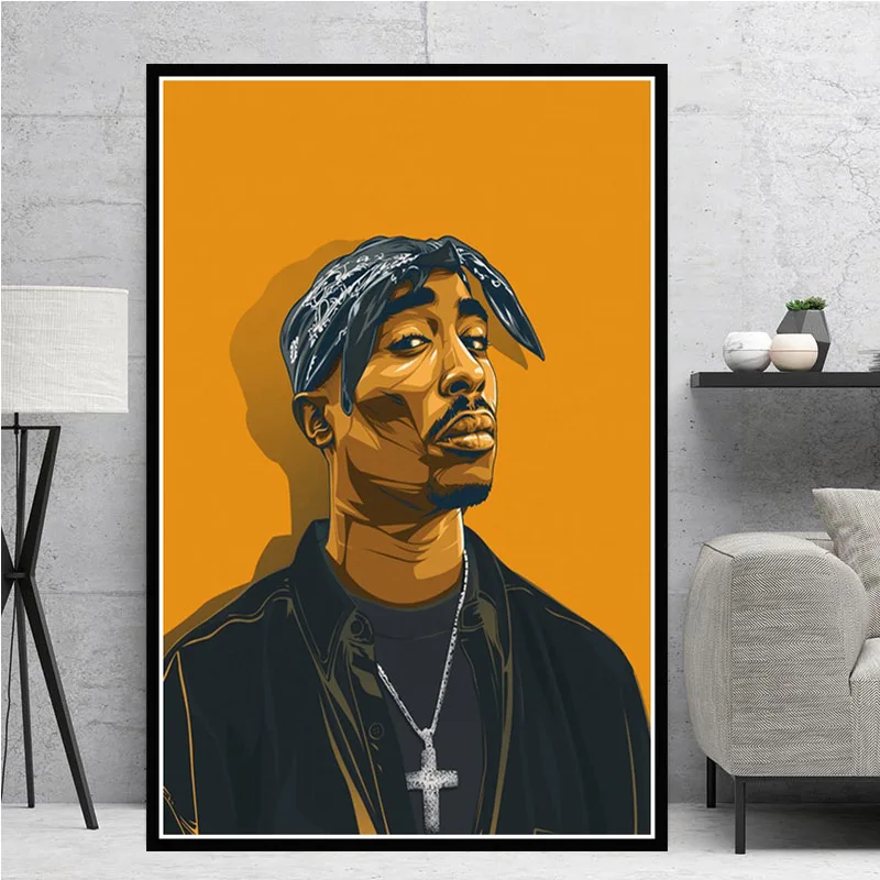 Плакатный принт Nipsey Hussle J Cole 2Pac Tupac Rapper поп-звезды картина в стиле комикса настенные художественные картинки для гостиной домашний декор