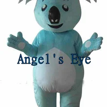 Профессиональный Взрослый Светло-Голубой коала Маскоты костюм персонажа из мультфильма коала костюмы нарядное платье карнавальный костюм sw428