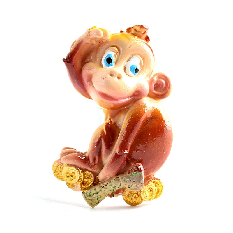 Высококачественные 3D полимерные магниты на холодильник Monkey подарок магнитная