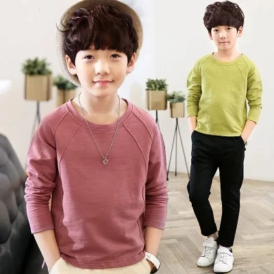 Детская одежда для мальчиков футболка с длинными рукавами Весна и осень загружен детская одежда хлопок корейских детей прилив