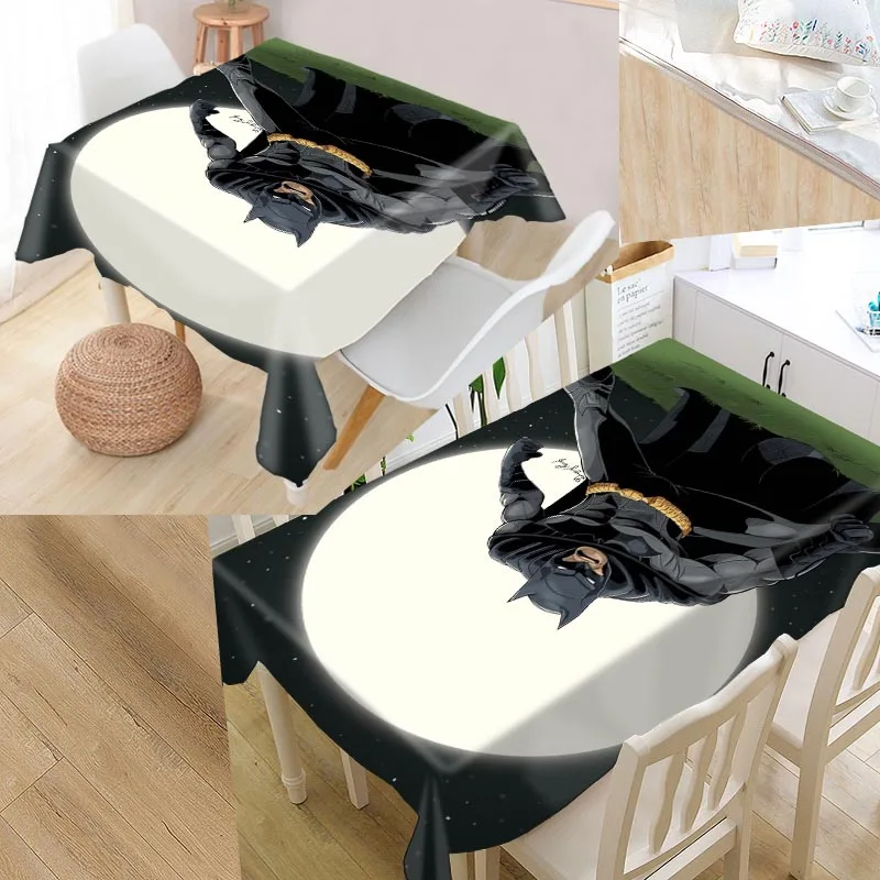  Custom Batman Table Cover Rectangular Home Protection Decoration Elegant Wedding Waterproof Oilproo