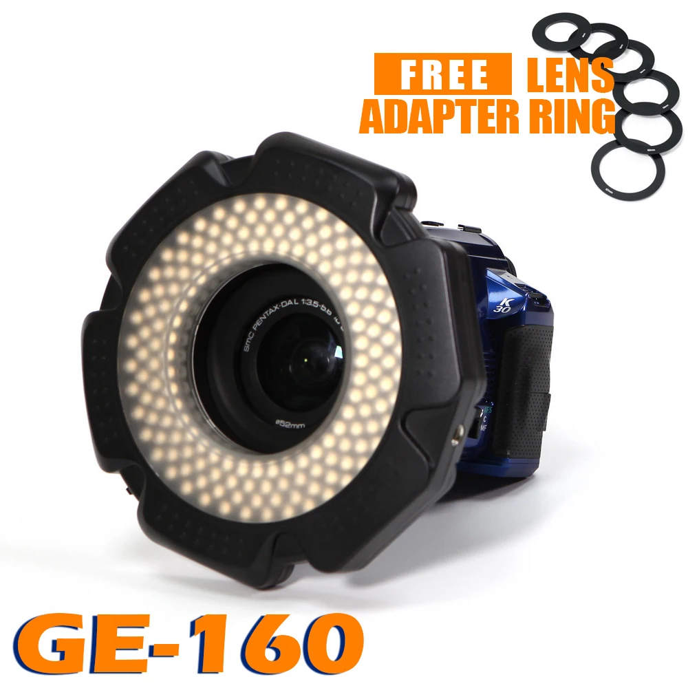  Selens LED video Ring Light 160 Chips Dimmable LED for DSLR DV Camcorder Video 5600K Source Free Le - 32674603210