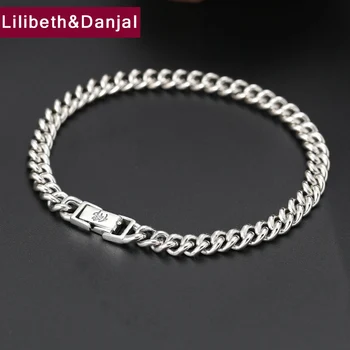 

Best Friend Buddha Mantra 6mm Width Bracelet 100% 925 Sterling Silver Men Smooth friendship Bracelet Bangle Jewelry 2019 New B08