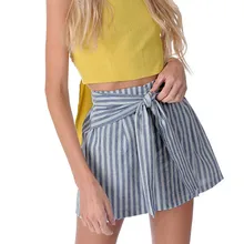 Юбки сексуальные открытые летние полосатые короткие юбки лето новые женские модные юбки женские прямые пояса на шнуровке мини-юбки A