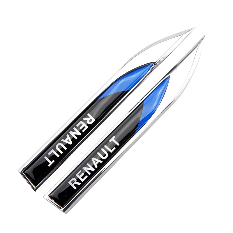 

Car Fender Side Sticker Auto Decoration Emblem Badge Decal For Renault Clio Captur Fluence Megane 2 3 Logan Duster Kadjar Laguna