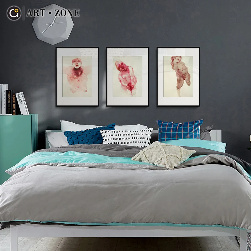 

ART ZONE Character Body Abstract Art Poster Europe Wall Ink Print Canvas Painting Living Room Bedroom Home Decor Art Painting