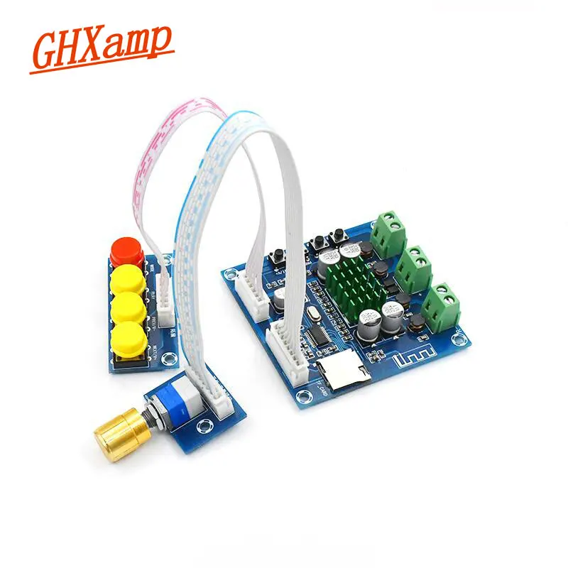 

Ghxamp Bluetooth Power Amplifier Board 30W+30W Digital Audio Amplifier 2019 AMP Support TF Card Bluetooth DC 12V-24V 1pc
