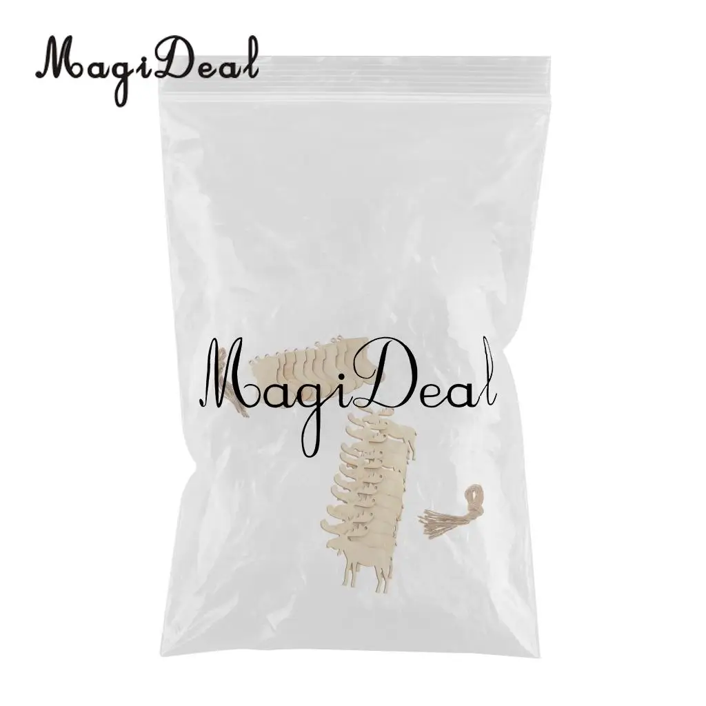 MagiDeal 20pcs Merry Christmas Socks Elk Deer Woodcut Embellishment  Gift Hanging Tags Xmas Decorations