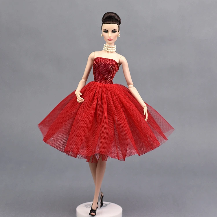red barbie gown