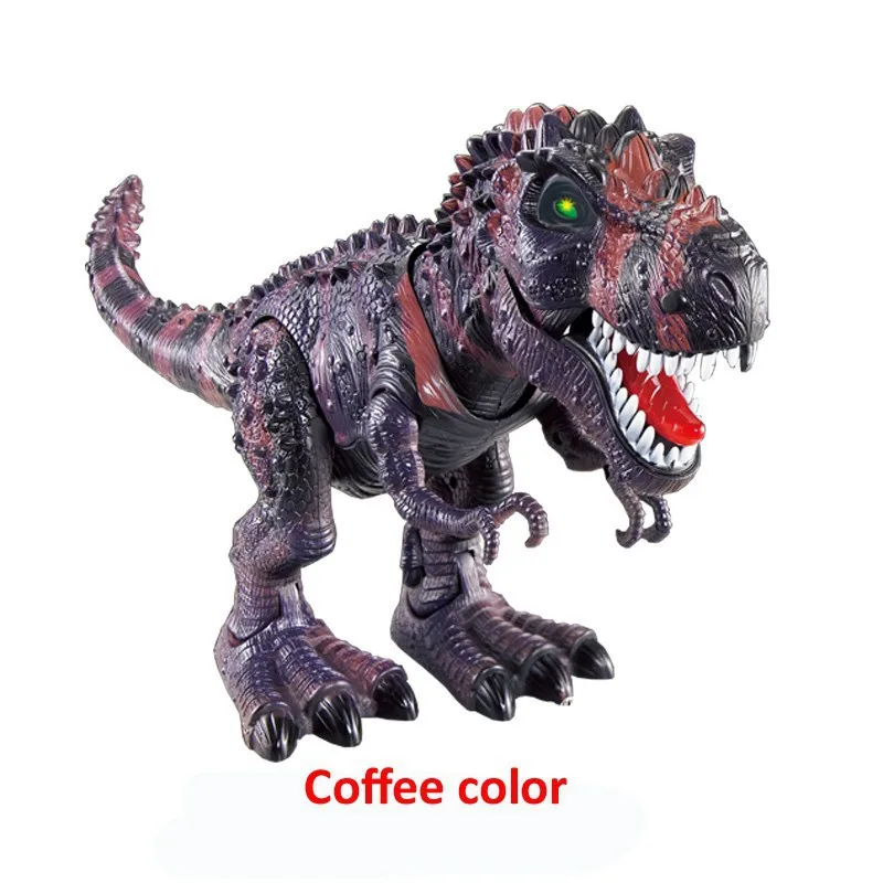 Модель игрушки тираннозавр рекс электрический животное батарея работает флэш-глаз собрать для детей динозавр с розничной упаковке - Цвет: Коричневый
