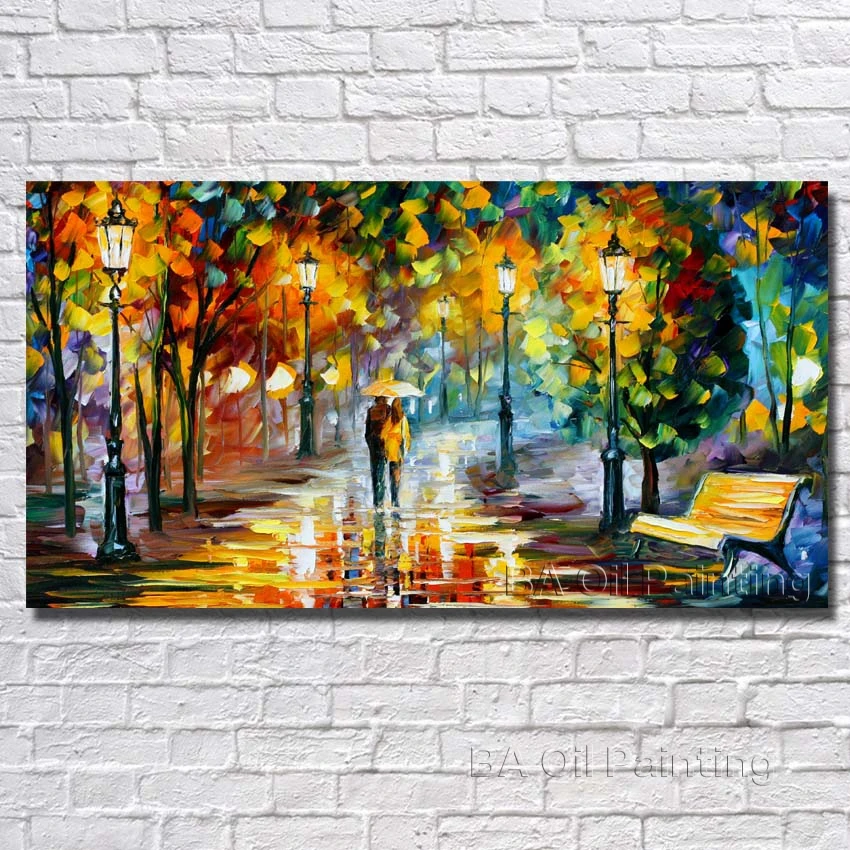Hand Painted Canvas Oil Paintings on Sale Modern Abstract Scenery
