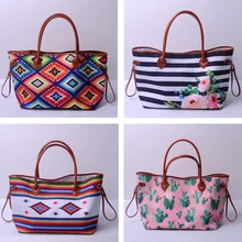Изготовленная на заказ розовая сумка в полоску С КАКТУСОМ, опт, заготовки, Aztec, сумочка, цветочный холст, кошелек в полоску, свадебный подарок, сумка DOM106696