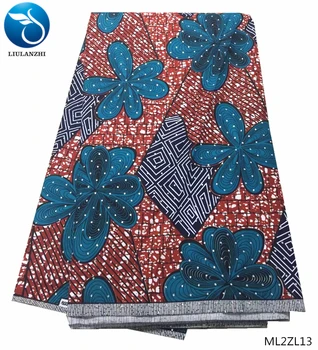 

LIULANZHI ankara wax stones fabric polyster wax fabrics african wax fabric 6 yards/lot with rhinestones ML2ZL11-19