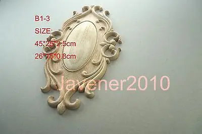 B1-3-26x15x0.8 см деревянные резные круглые накладка аппликация Неокрашенный frame дверь наклейка рабочих плотник украшения