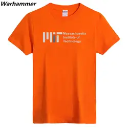 Высокое качество Лето Футболка Твердые печатные футболки Массачусетский технологический институт Технология человека новый бренд