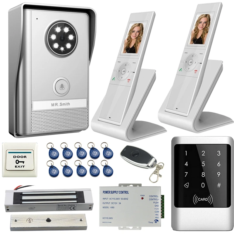 

JEX Video Doorbell Intercom Wireless Video Door Phone Intercom System Night Vision IP55 waterproof Camera +Access controller