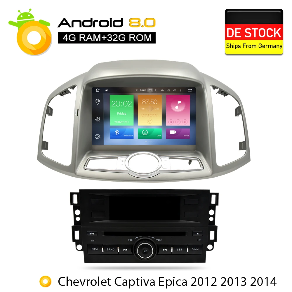 4G RAM Android 8 0 font b Car b font DVD Stereo For Chevrolet Captiva Epica