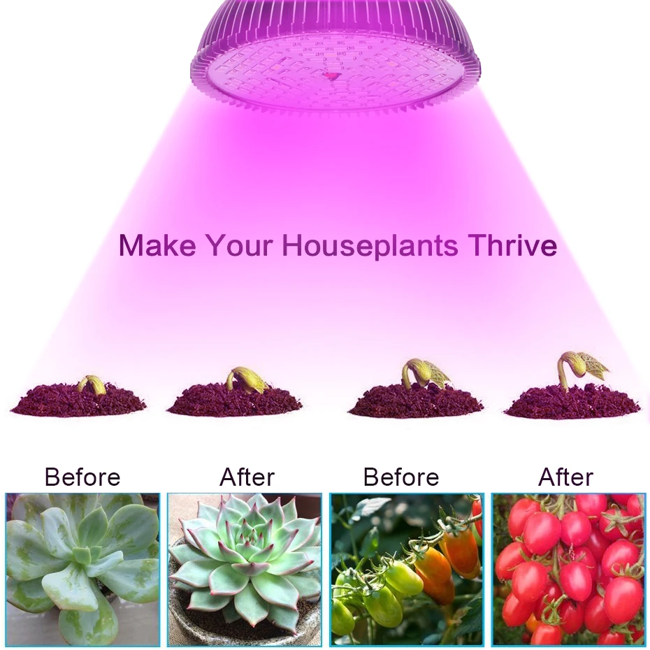  Grow Led E27 Phyto Lamp 10W 30W 50W 80W E27 Led Grow Light Full Spectrum Fitolampy Ac85-265V SMD 57 - 32891732502