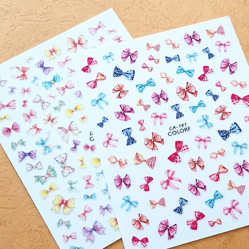 

Newest CA-141 256 bowknot 3d nail art sticker decal stamping template Japan korea type DIY Nail decoration tools nail wraps