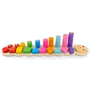 

New Fashion Arrival Children Wooden Geometric Numbers Shape Matching Toy Early Education Toys Entertainment For Everyone