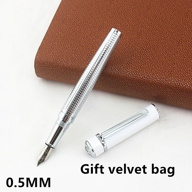 

High quality Gift velvet bag metal Fountain Pen school Office stationery calligraphy 0.5mm nib ink Pens gift
