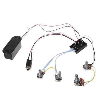 

2 Band Active Bass Guitar EQ Equalizer Preamp Circuit Pickup Black