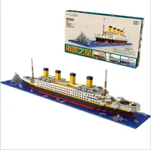 Christmas Titanic Cruise Military Ship Compatible All Iceberg Model Diamond Building Blocks Sets Toys For Children assembled ship 14214 color separation model titanic model ship