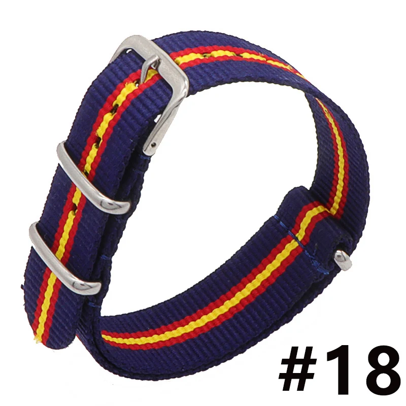 Nato Strap Fabric Watch band 18mm 20mm 22mm Replacement Multi Color Pin Buckle for Nylon Strap for Hours Nato Strap Fabric Watch band 18mm 20mm 22mm Replacement Multi Color Pin Buckle for Nylon Strap for Hours