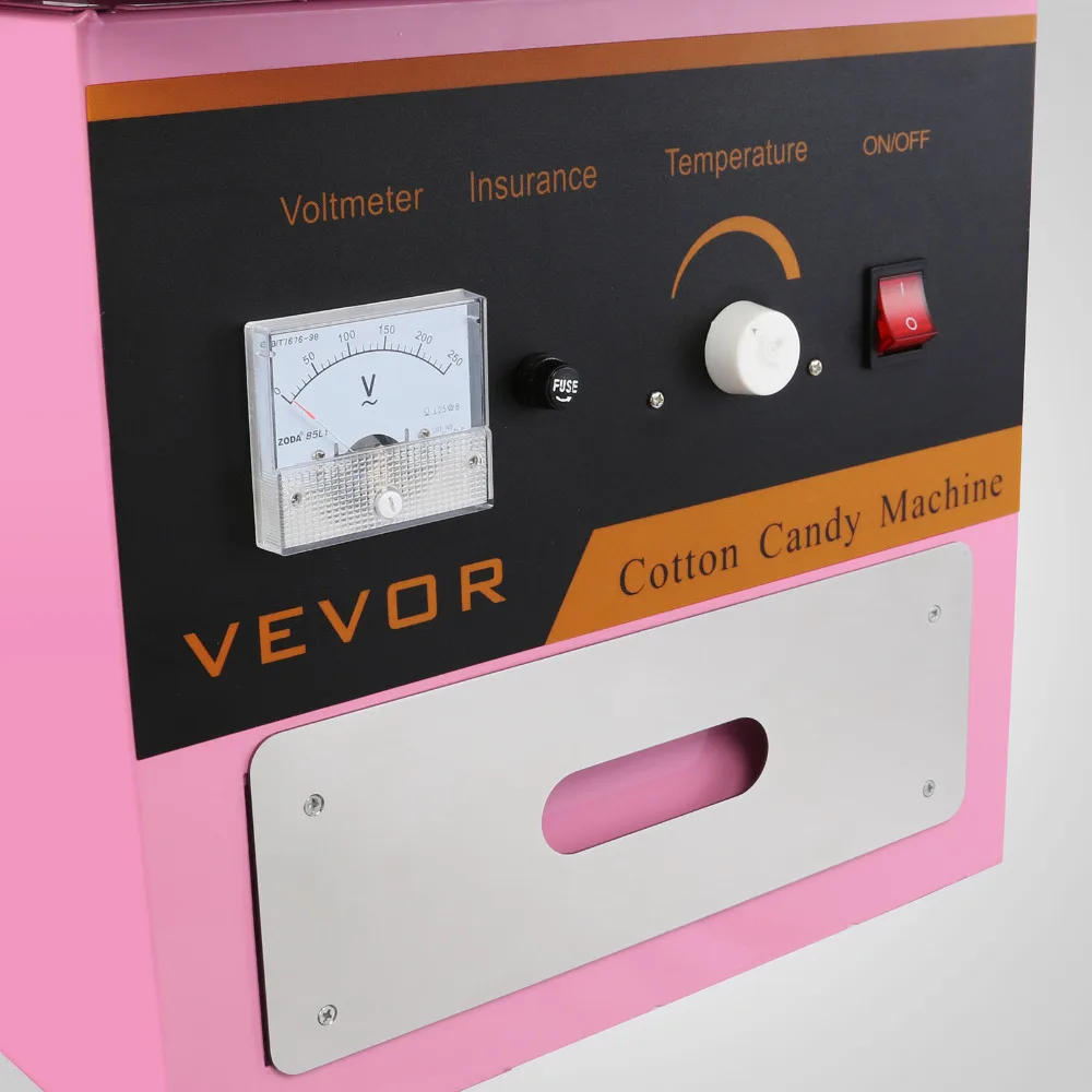 VEVOR Cotton Candy Machine Bare metal Cotton Candy Machines Stainless Steel body Quick cleaning Marshmallow Mass Production Hot