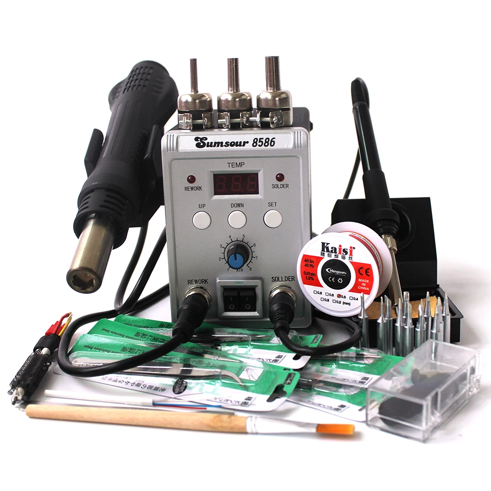 Sumsour 8586 750W 2 In 1 Digital ESD Hot Air Gun