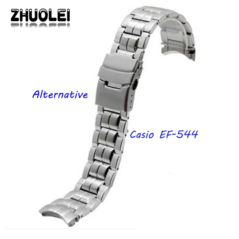 Zhuolei Watchband For EF-544 Solid stainless steel Watch bands Bracelet accessories Silver Strap | Наручные часы