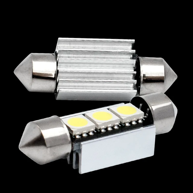 10 шт. 36 мм C5W C10W CANBUS без ошибок Festoon 3 led 5050 smd авто номерной знак светильник лампа для