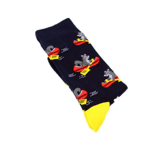 Новинка, хлопковые женские носки, забавные Носки с рисунком собаки, кошки, утки, яркие носки Kawaii Harajuku Calcetines Hombre - Цвет: 1