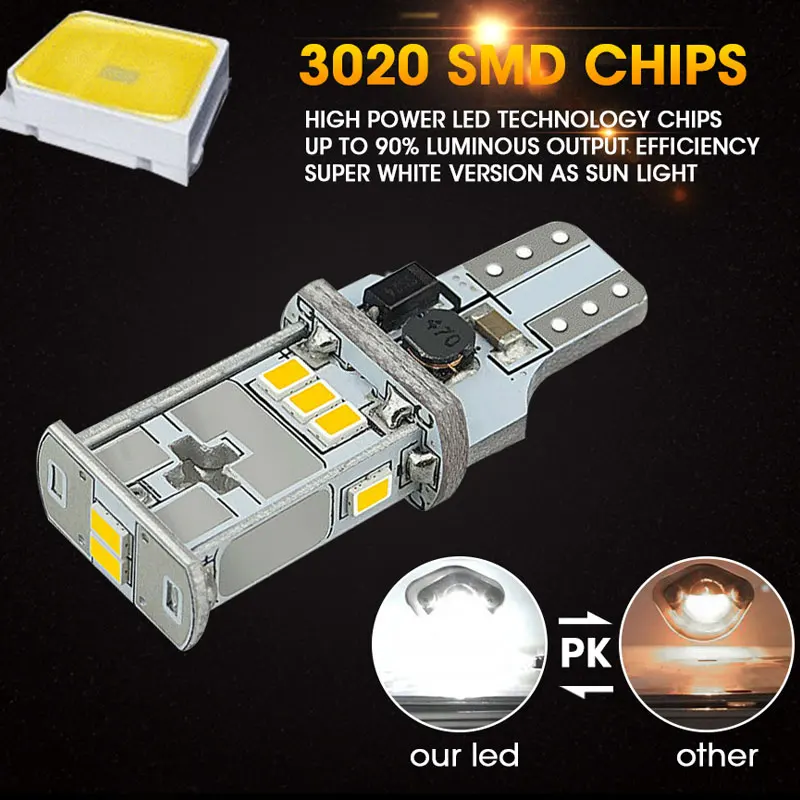 Hlxg 2 шт. Led T15 W16W Автомобильные фары парковочные лампы габаритные поворотные