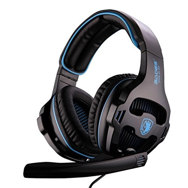  Original SADES SA-810 Gaming Headphone 3.5mm Wired Stereo Game Headset Over Ear with Microphone for
