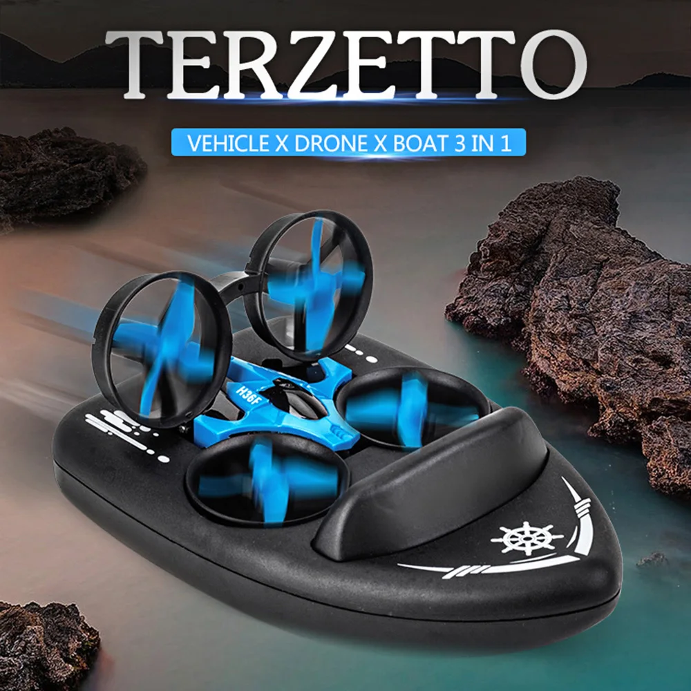 

NEW JJRC H36F H36 3-in-1 Mini Drone Helicopter Water Racing Boat Hovercraft Land Mode RC Quadcopter H36 Upgrade Toy For Kid Gift