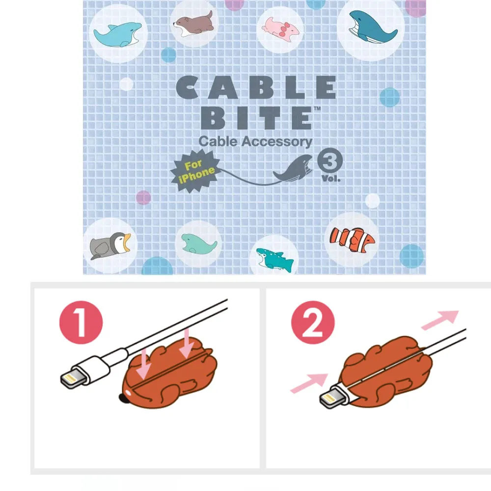 100 Pcs Cute Animal bite Lovely Anti-Break USB
