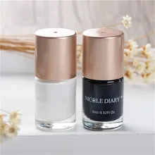 NICOLE DIARY 2 бутылки черный и белый лак для ногтей штамповка лак для красоты ногтей печать 2 цвета