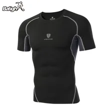 Мужские крутые быстросохнущие дышащие облегающие футболки для бега в спортзале футболки с коротким рукавом